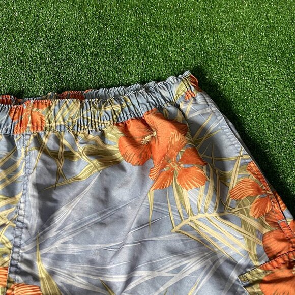 San N Sun Quick Dry Hawaiian Floral Swimwear Swim Board Short Trunks Size L - Picture 5 of 15